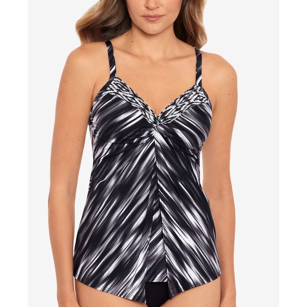Miraclesuit Warp Speed Love Knot Dd Tankini Top Women's SIZE 10 Swimsuit 12732